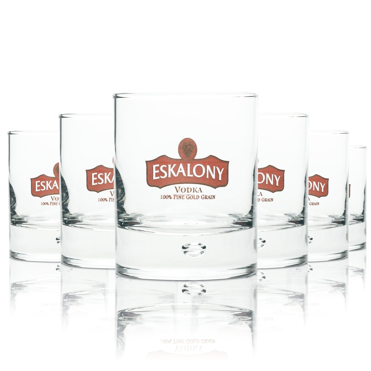 6x Eskalony Vodka Glas Tumbler Blase 2cl 4cl Gläser Cocktail Air Bubble LowBall