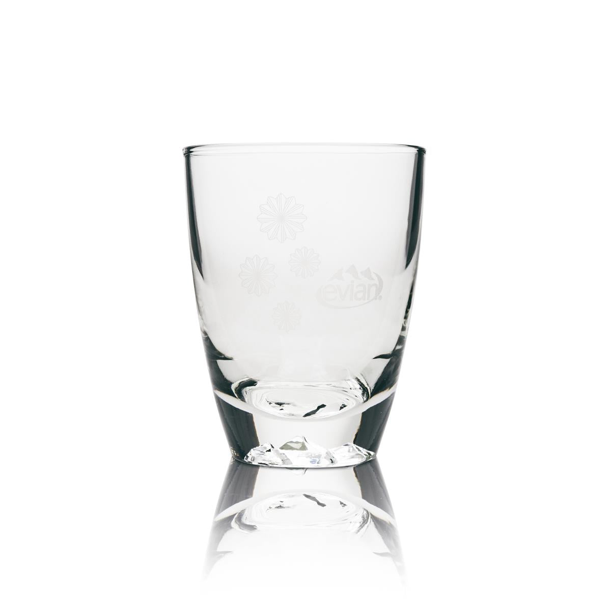 6x Evian Wasser Glas Tumbler Baum im Boden – Ansicht 2