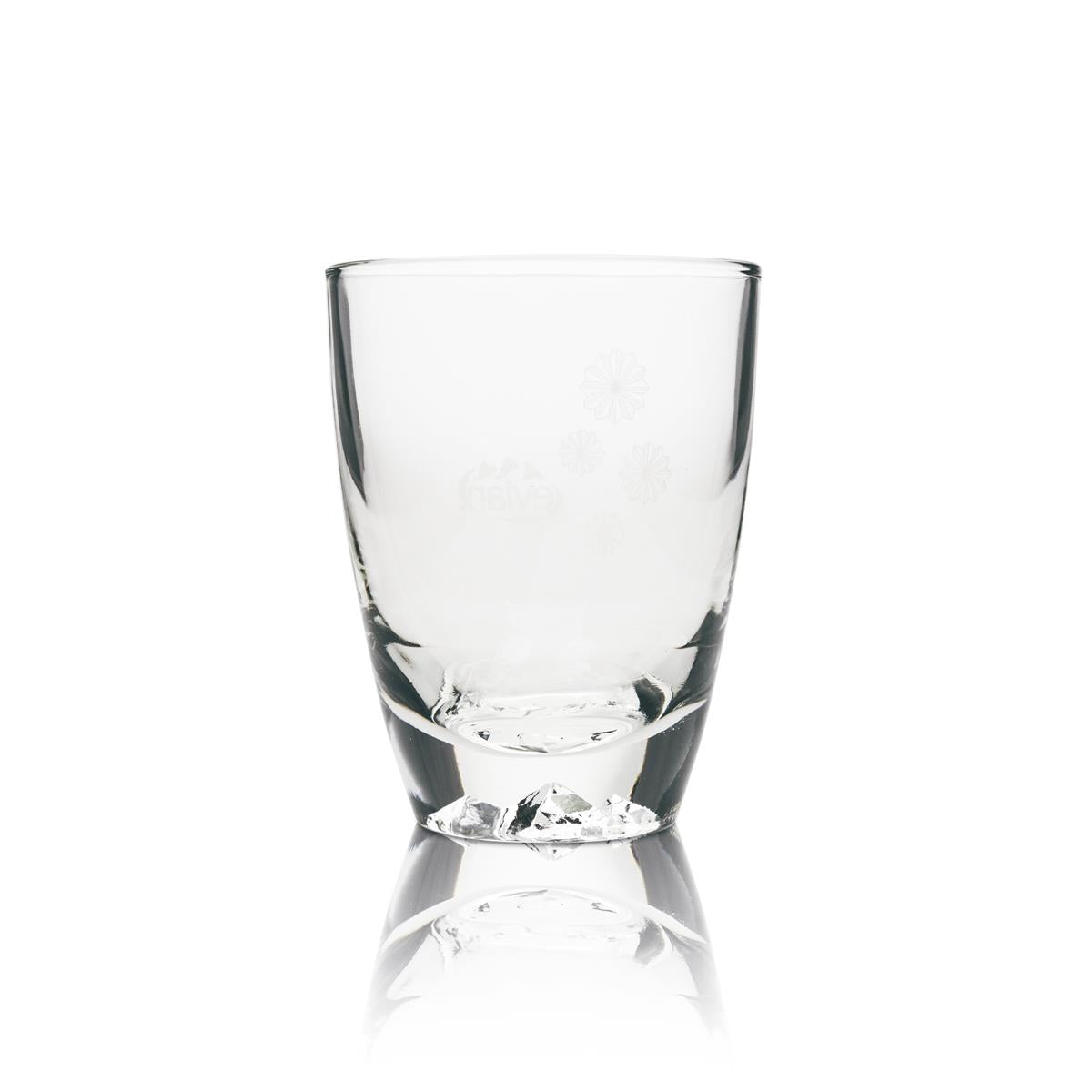 6x Evian Wasser Glas Tumbler Baum im Boden – Ansicht 3