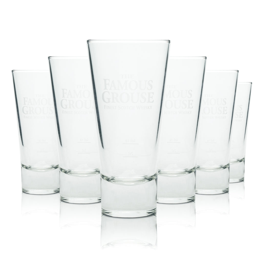 6x Famous Grouse Whisky Glas Longdrink Gläser Cocktail On Ice Tumbler Scotch