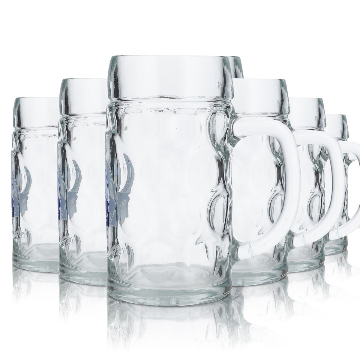 6x Faust Glas 0,5l Bierkrug Humpen Seidel Gläser Set Brauhaus Bier Spezialitäten – Ansicht 2