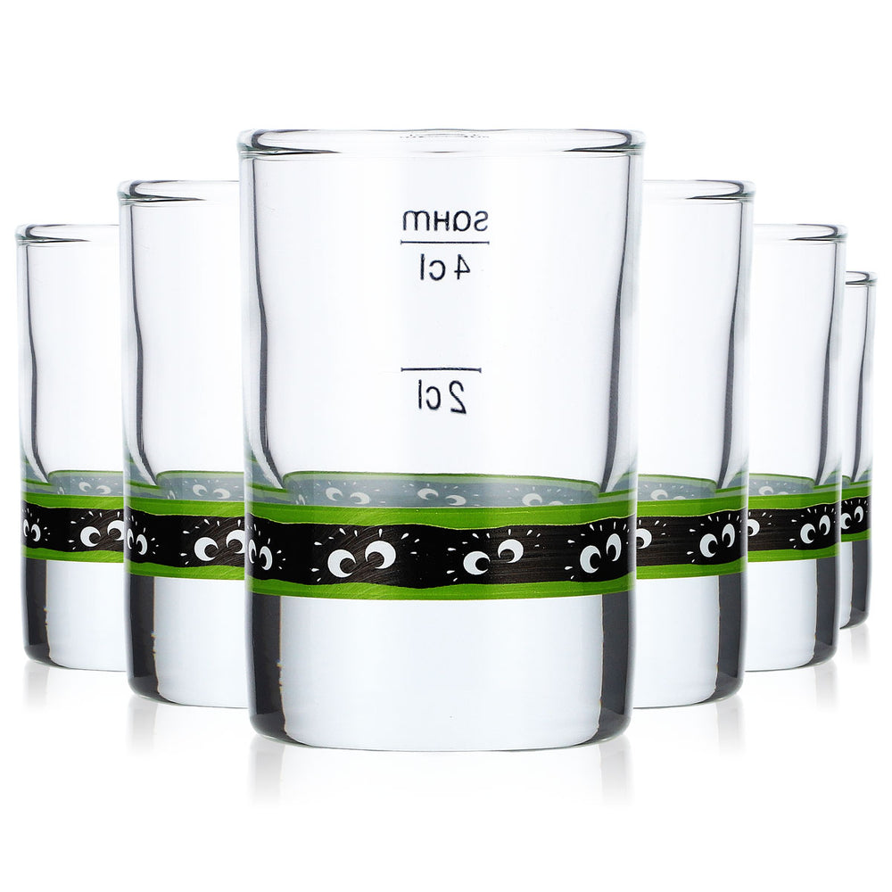 6x Feigling Likör Glas 2cl/4cl Shotglas Logo unten Schnapsglas (6er Set)