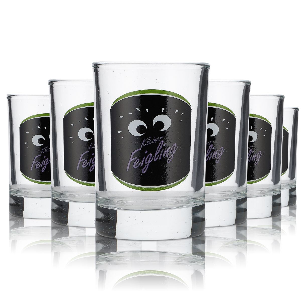 6x Feigling Likör Glas Shotglas Stamper Gläser Sonderedition "Grün"