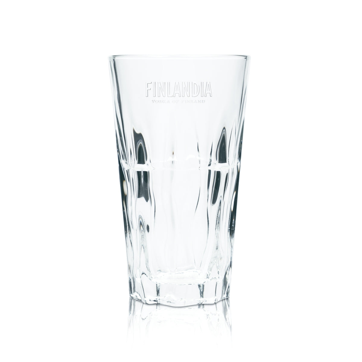 6x Finlandia Vodka Glas 0,25l Longdrink Relief Kontur Gläser Cocktail Schliff – Ansicht 2