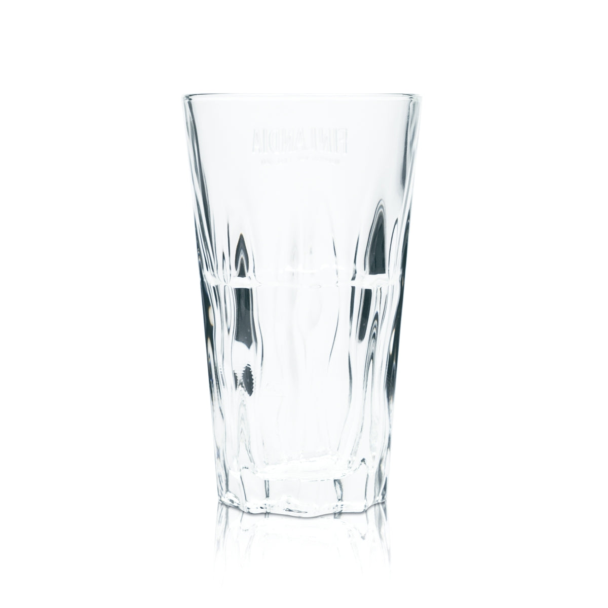 6x Finlandia Vodka Glas 0,25l Longdrink Relief Kontur Gläser Cocktail Schliff – Ansicht 3
