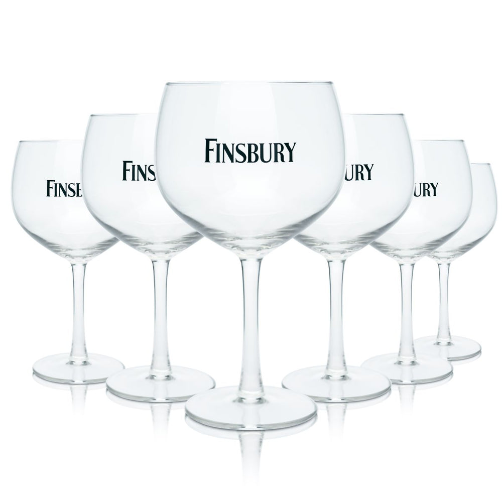 6x Finsbury Gin-Tonic Glas 0,6l Ballonglas Kelch Stielglas Gläser Set Aperitif