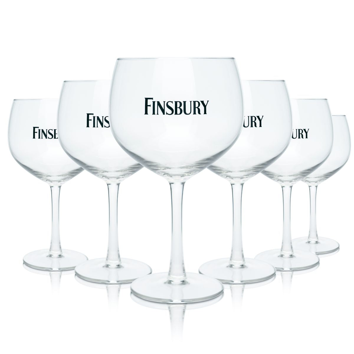 6x Finsbury Gin-Tonic Glas 0,6l Ballonglas Kelch Stielglas Gläser Set Aperitif