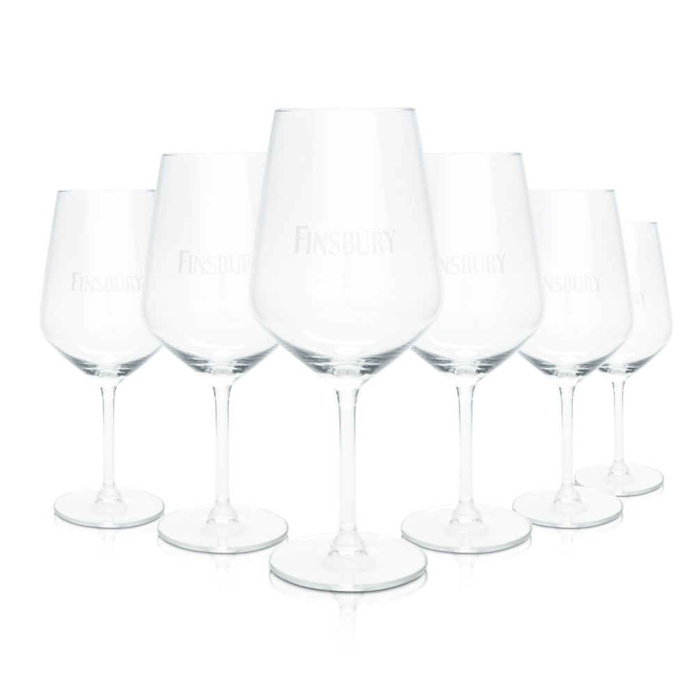 6x Finsbury Glas 0,53l Gin Tonic Stielgläser Cocktailgläser Weingläser Gin Fizz