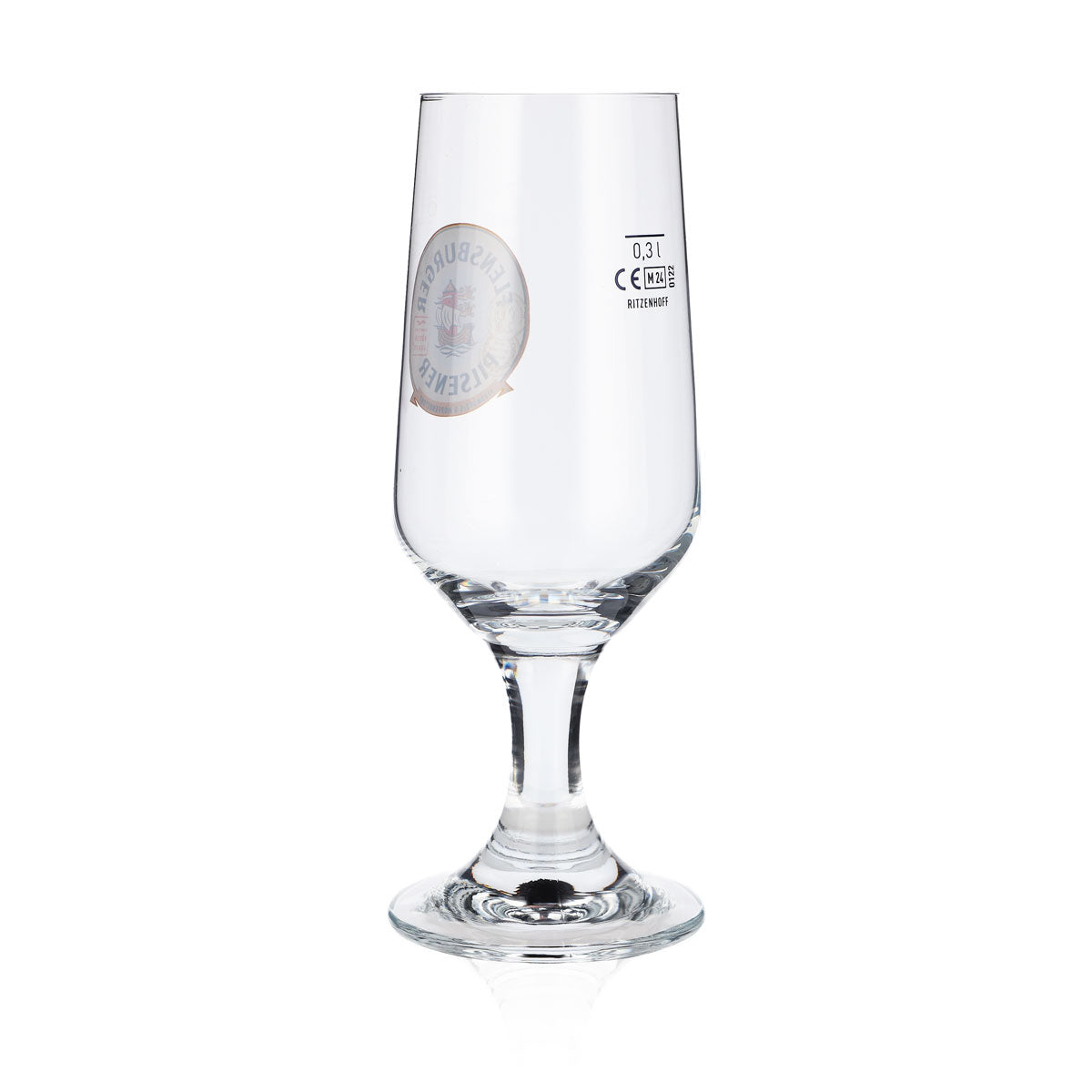 6x Flensburger Bier Glas 0,3l Biergläser Pokalglas "Herbwürzig Hopfenbetont" – Ansicht 4