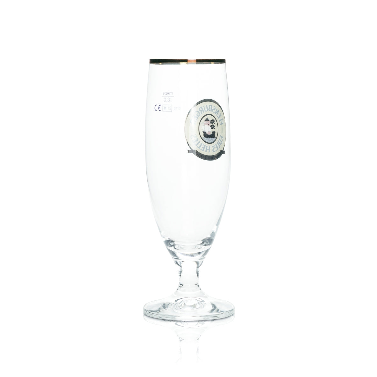 6x Flensburger Bier Glas 0,3l Pokal Edles Helles Goldrand Sahm Tulpe Gläser Beer – Ansicht 3