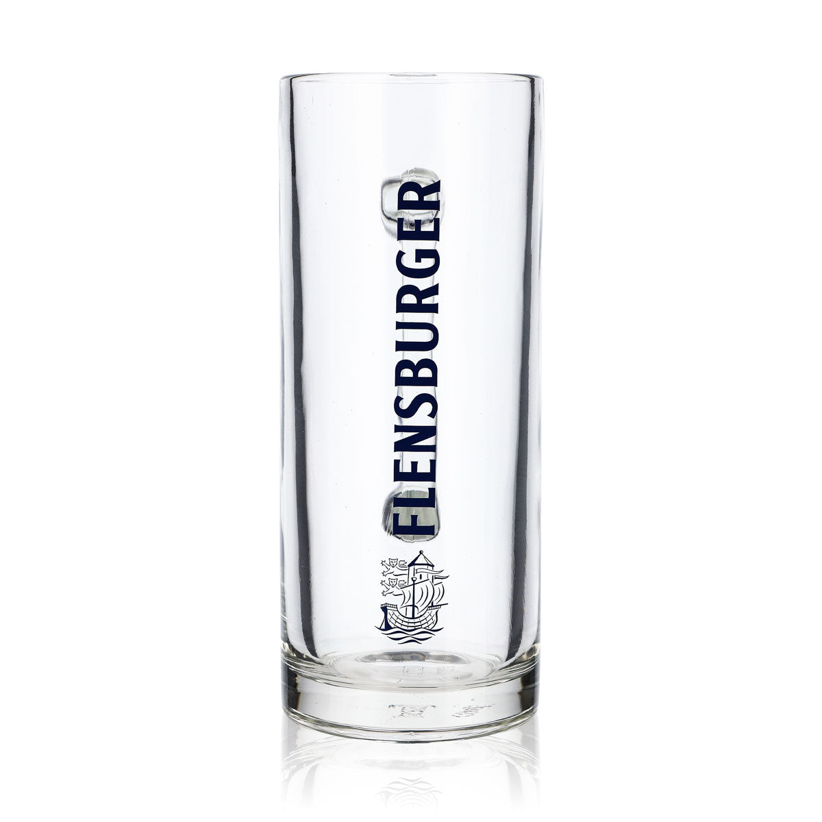 6x Flensburger Bier Glas 0,5l Biergläser Krug Seidel Humpen blaue Schrift – Ansicht 2