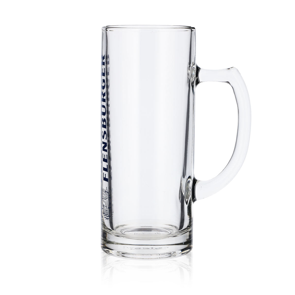 6x Flensburger Bierkrug 0,3l Glas Biergläser Seidel Humpen blaue Schrift – Ansicht 6