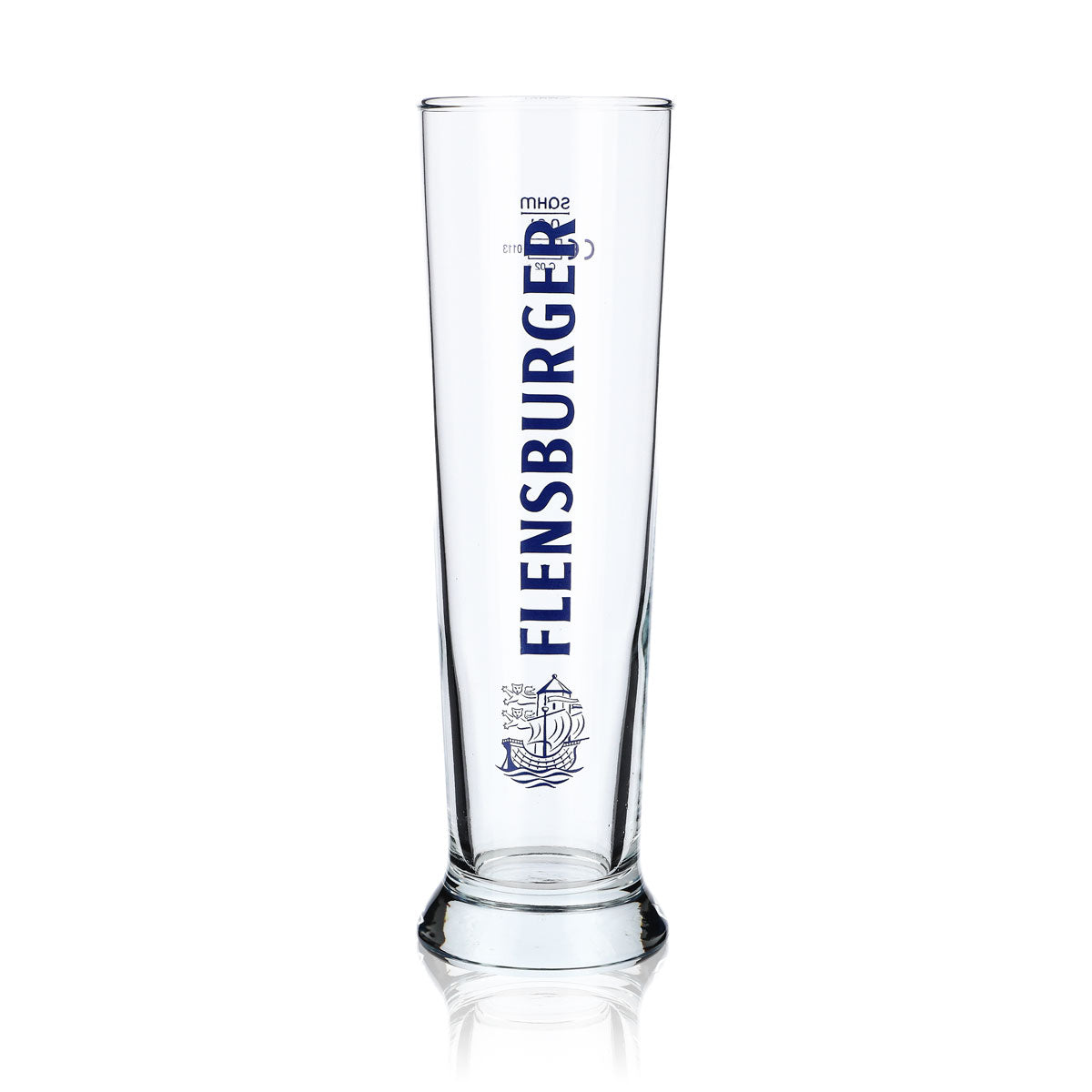 6x Flensburger Glas Bier 0,3l Pokal Schriftzug vertikal Sahm Vancouver – Ansicht 2