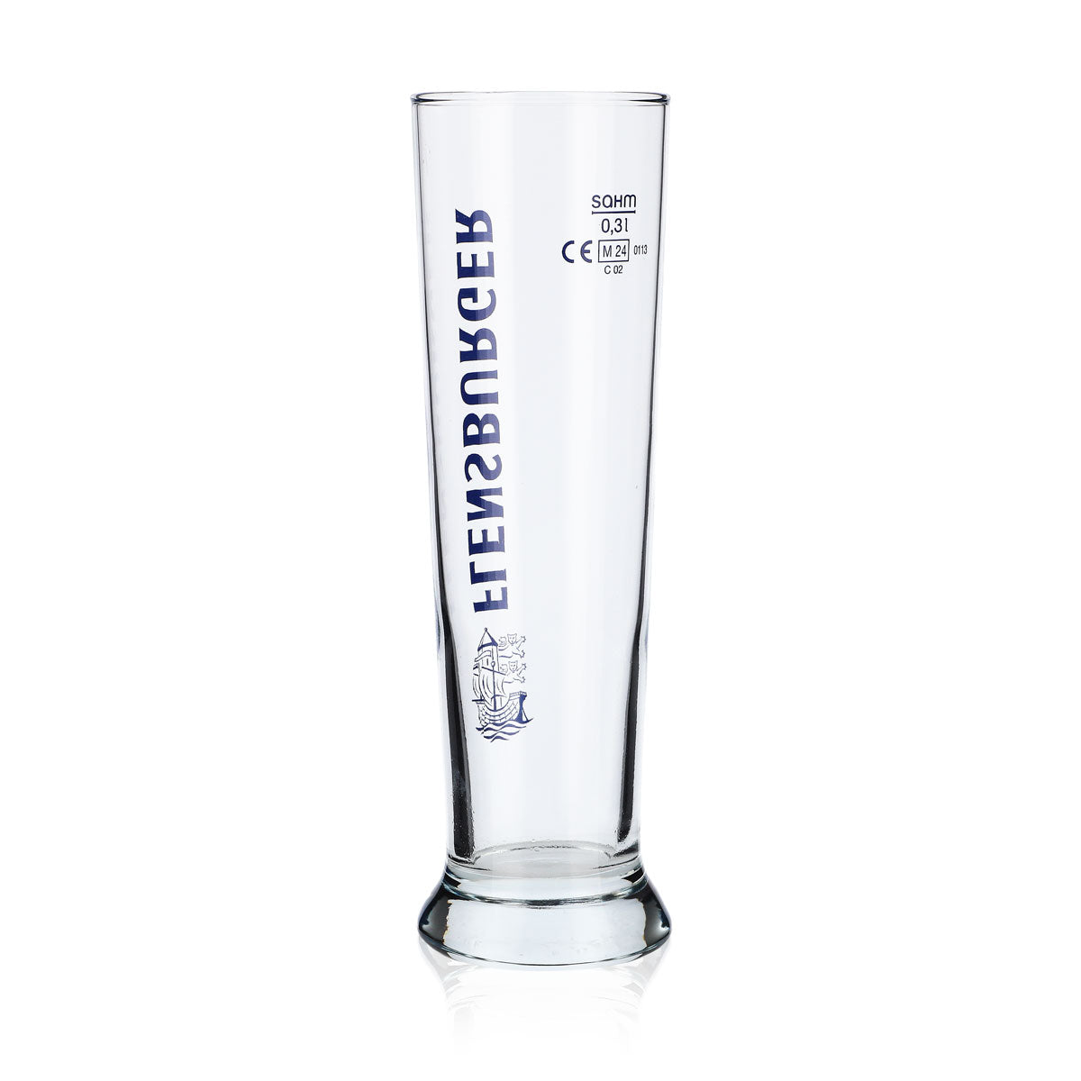 6x Flensburger Glas Bier 0,3l Pokal Schriftzug vertikal Sahm Vancouver – Ansicht 4