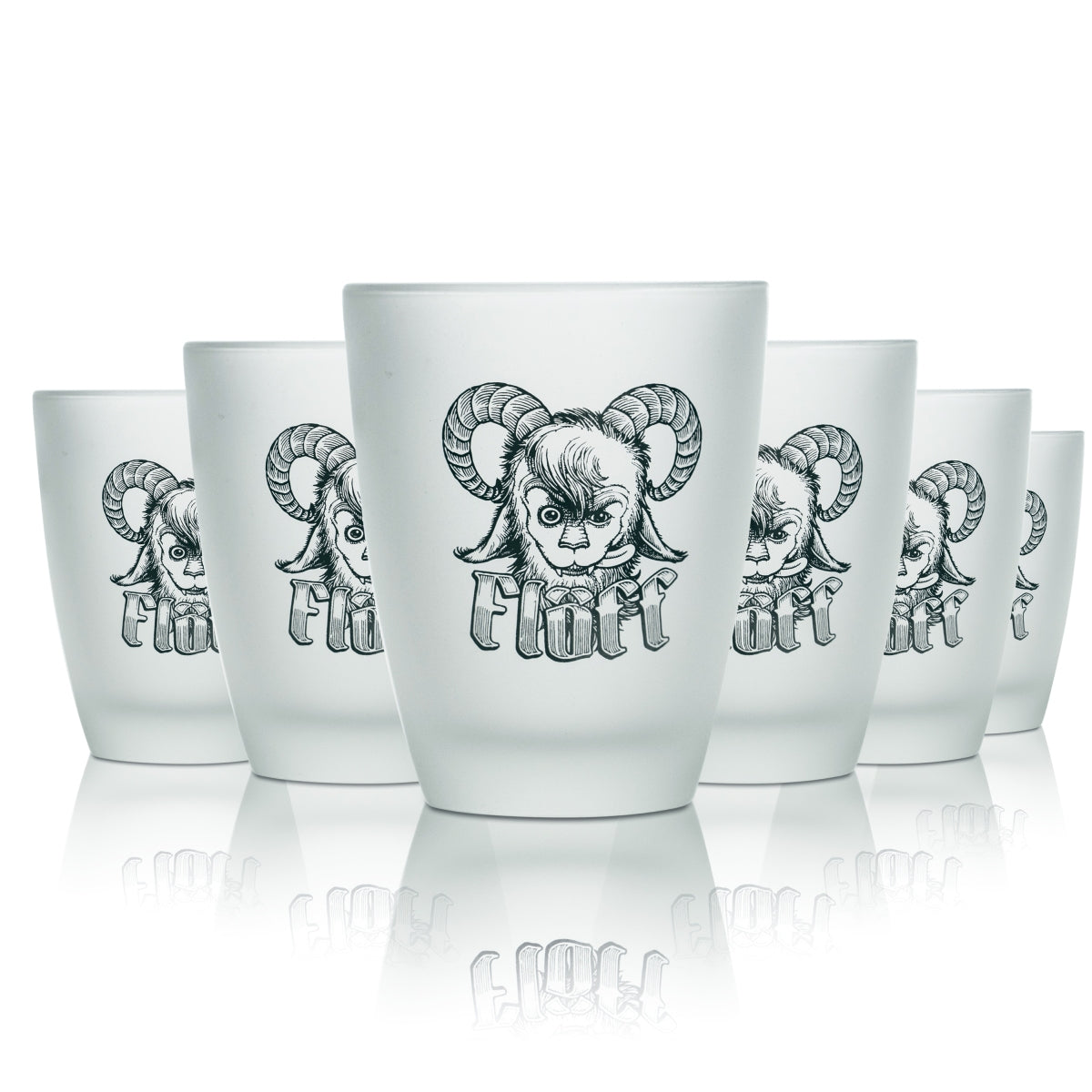 6x Flöff Glas 0,2l Tasse Glühbier Gläser Glühwein Punsch Met Gastro Geeicht