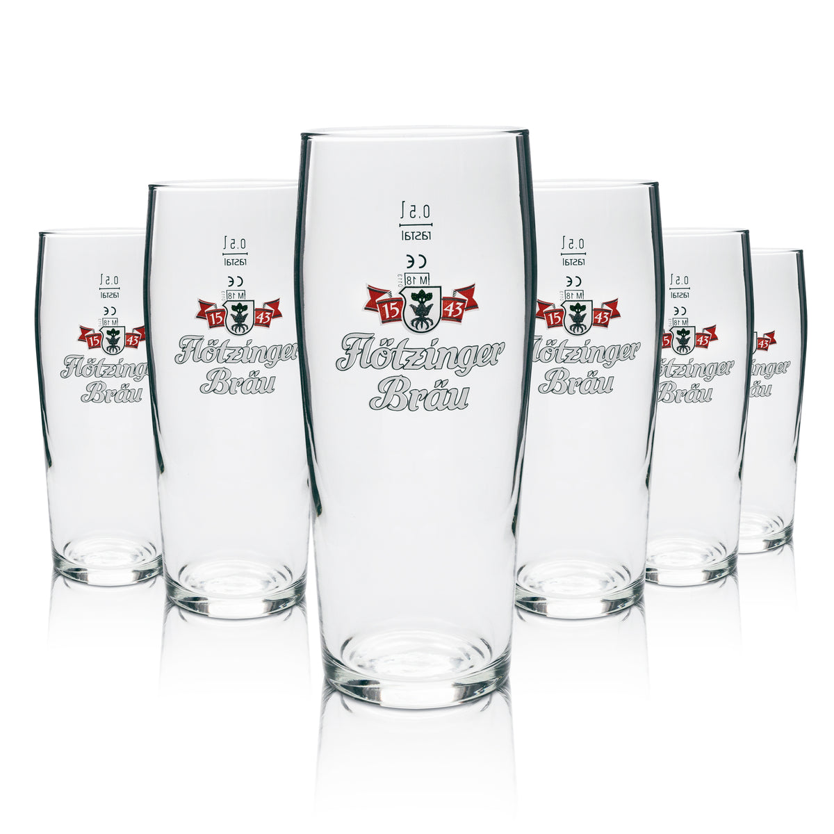 6x Flötzinger Bier Glas 0,5l Willi Rastal – Ansicht 4