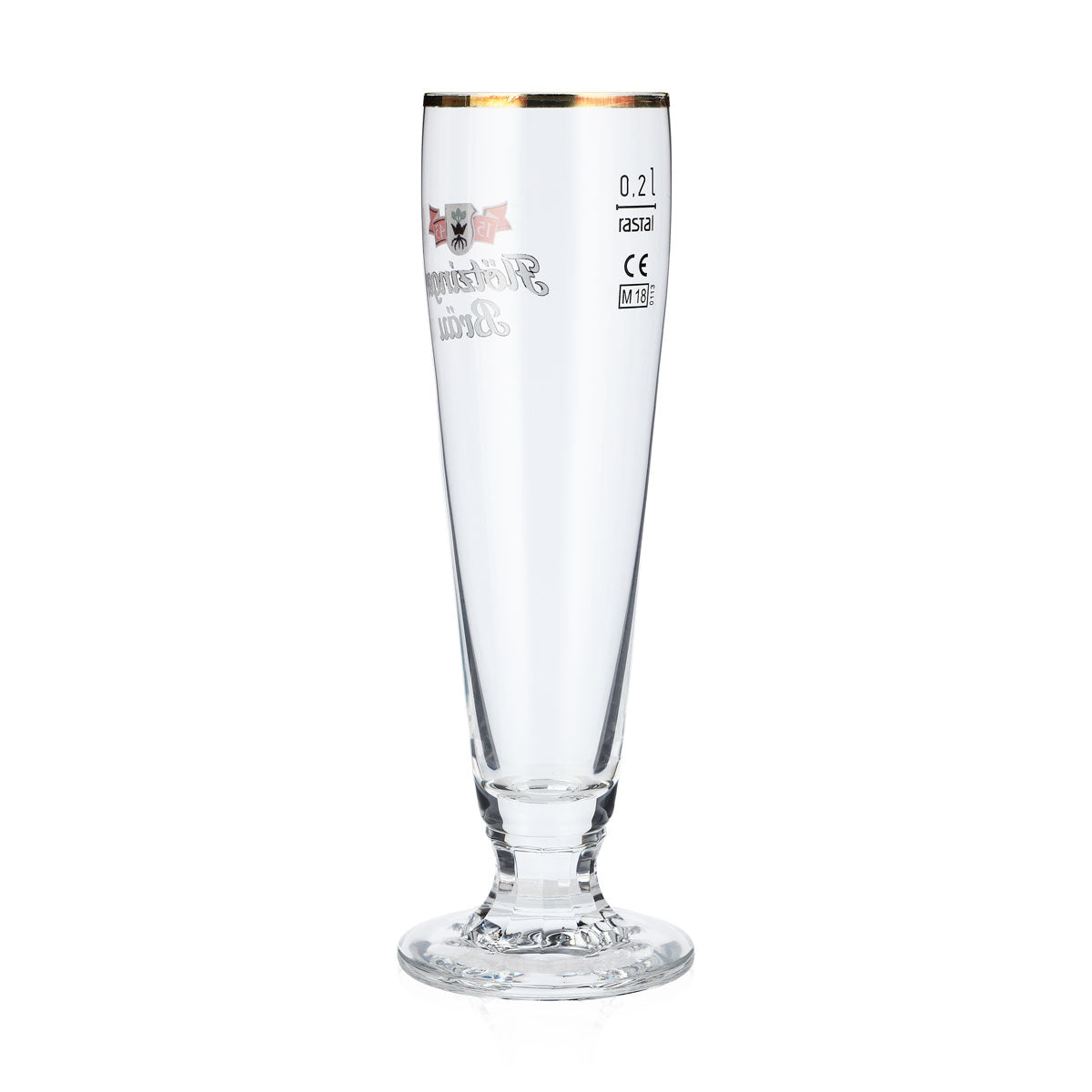 6x Flötzinger Bier Glas Biergläser 0,2l Pokalgläser Goldrand – Ansicht 4