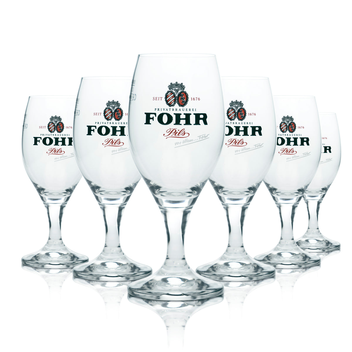 6x Fohr Bier Glas 0,2l Pokal Tulpe Becher Gläser Brauerei Gastro Bar Pils Beer – Ansicht 4