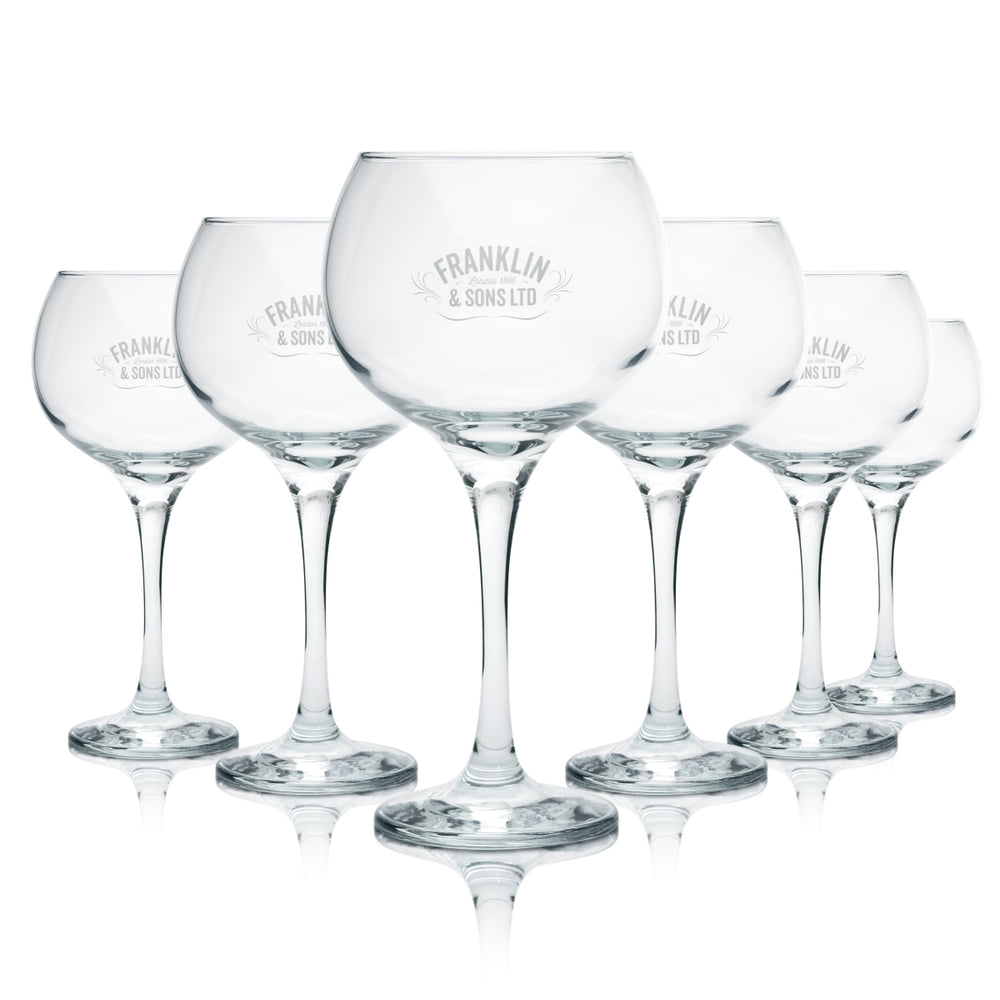 6x Franklins Gin Glas Ballonglas 790ml