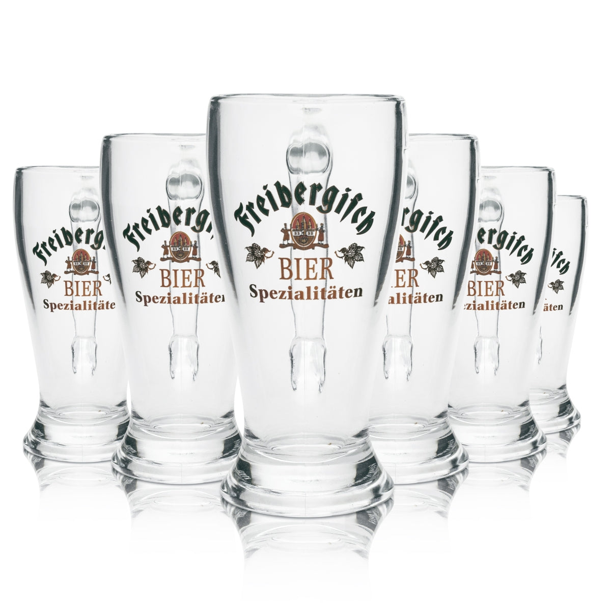 6x Freiberger Bier Glas Freibergisch 0,3l Krug Bormioli