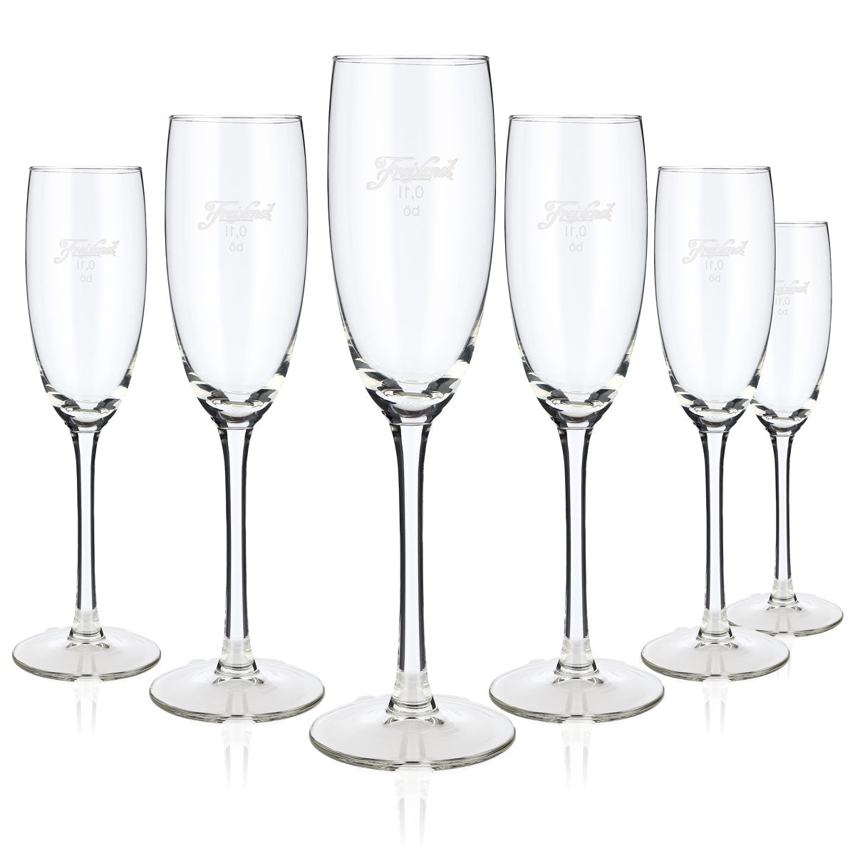 6x Freixenet Sekt Glas Gläser Sektgläser Cava 0,1l Flöte Böckling – Ansicht 5