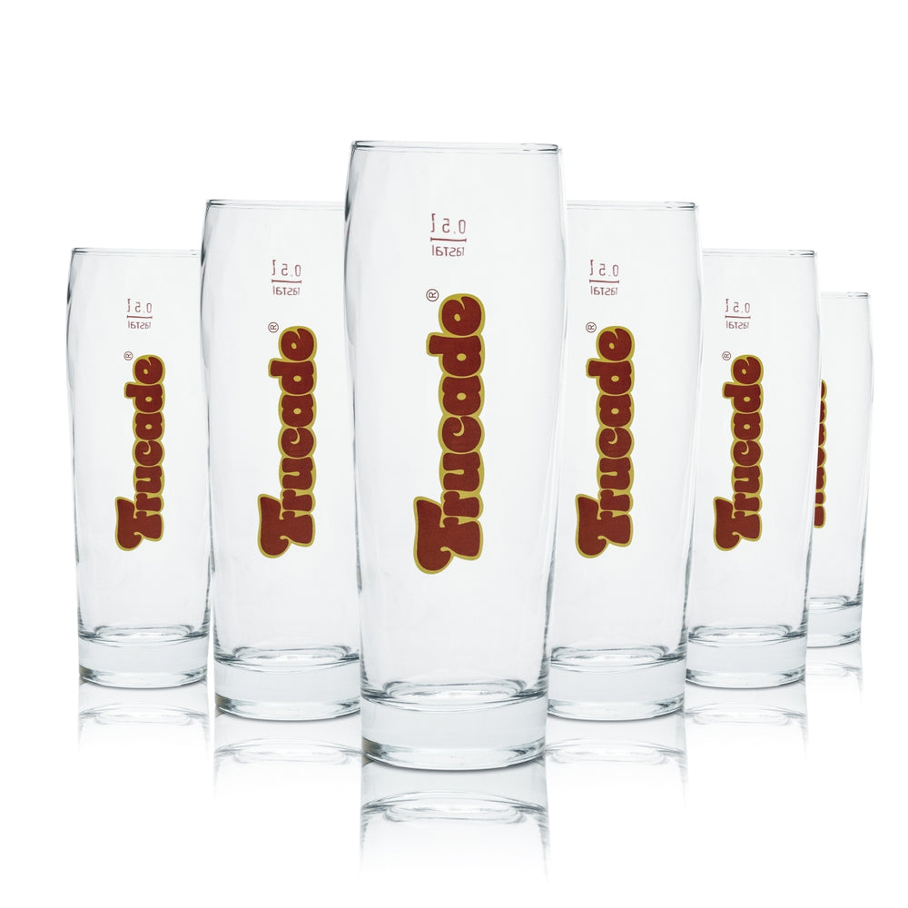 6x Frucade Glas 0,5l Becher Softdrink Limo Gläser Heimat Spezi Schorle Gastro