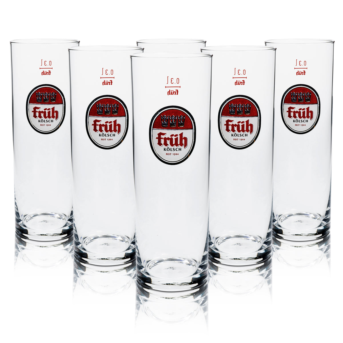 6x Früh Kölsch Bier Glas 0,3l Rastal – Ansicht 4