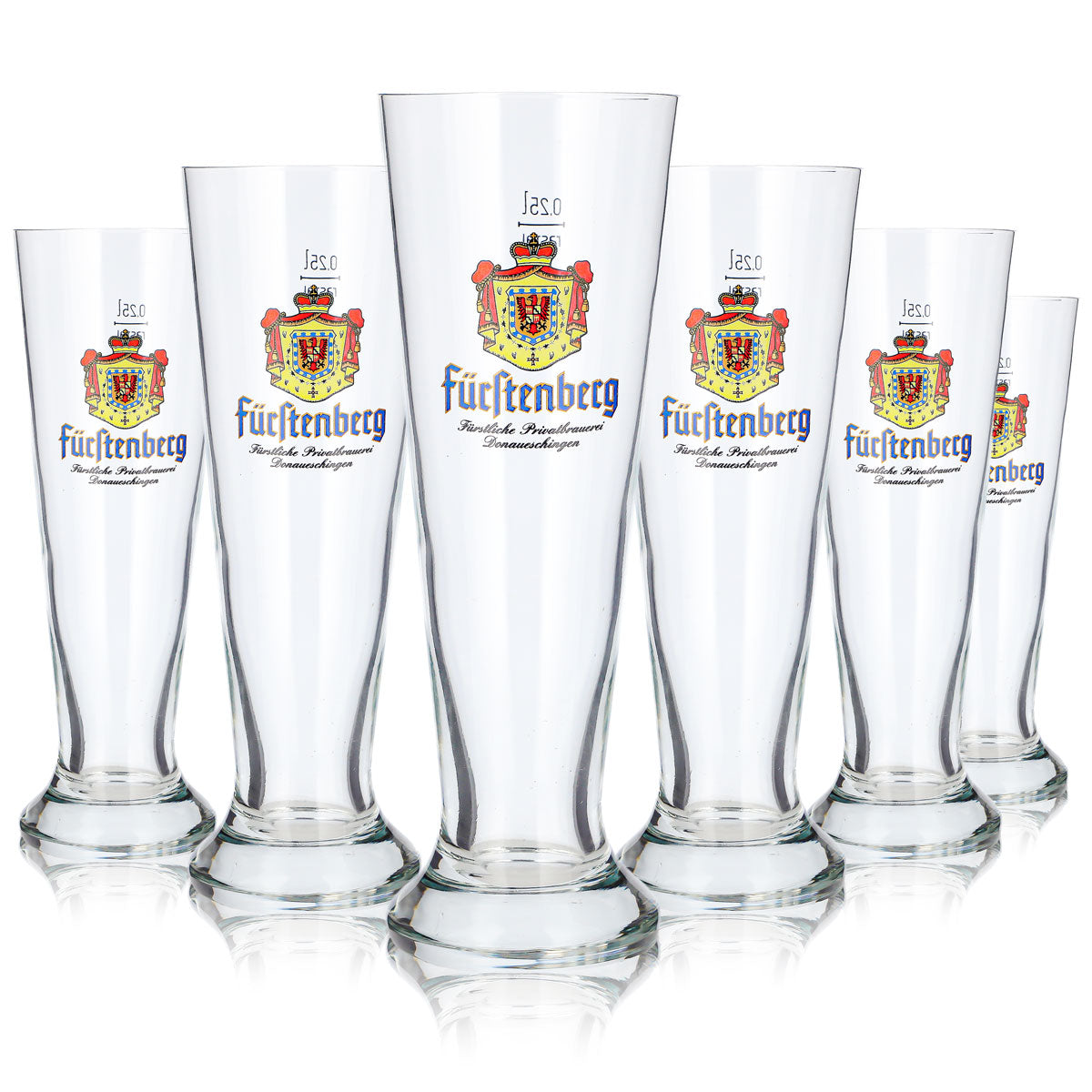 6x Fürstenberg Bier Glas 0,25l Pokal Fürstliche Privatbrauerei Rastal (6er Set)
