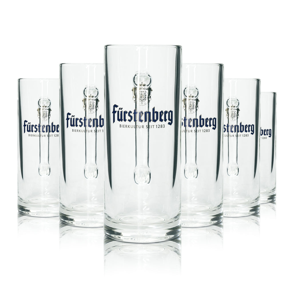 6x Fürstenberg Bier Glas 0,3l Krug Seidel Rastal Gläser Henkel Brauerei Beer Bar