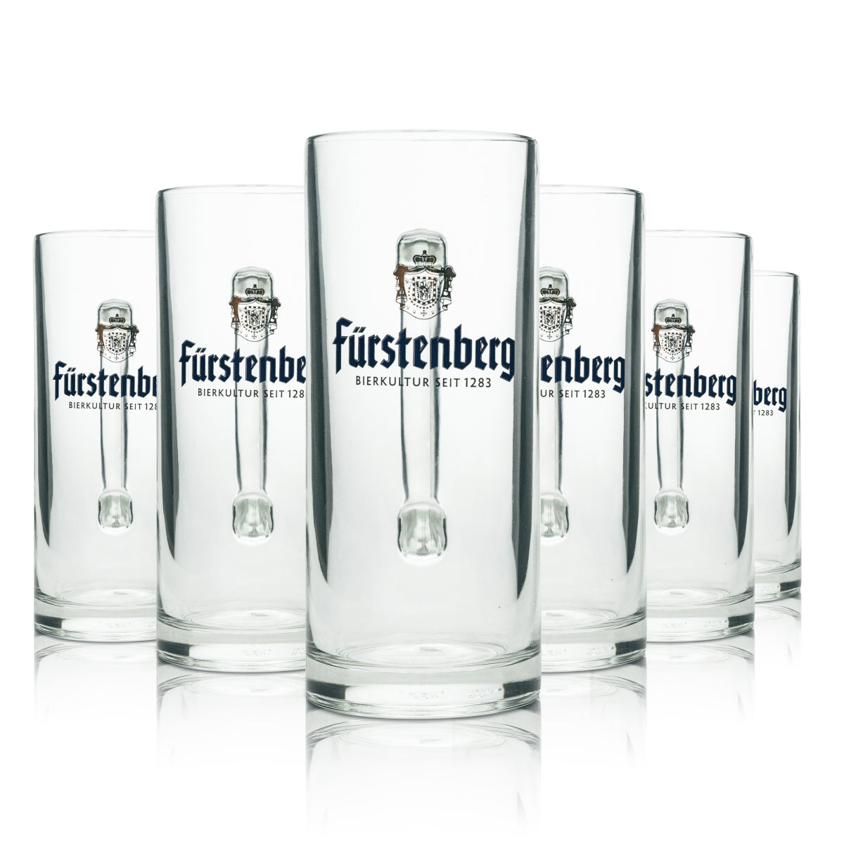 6x Fürstenberg Bier Glas Krug 0,4l rastal