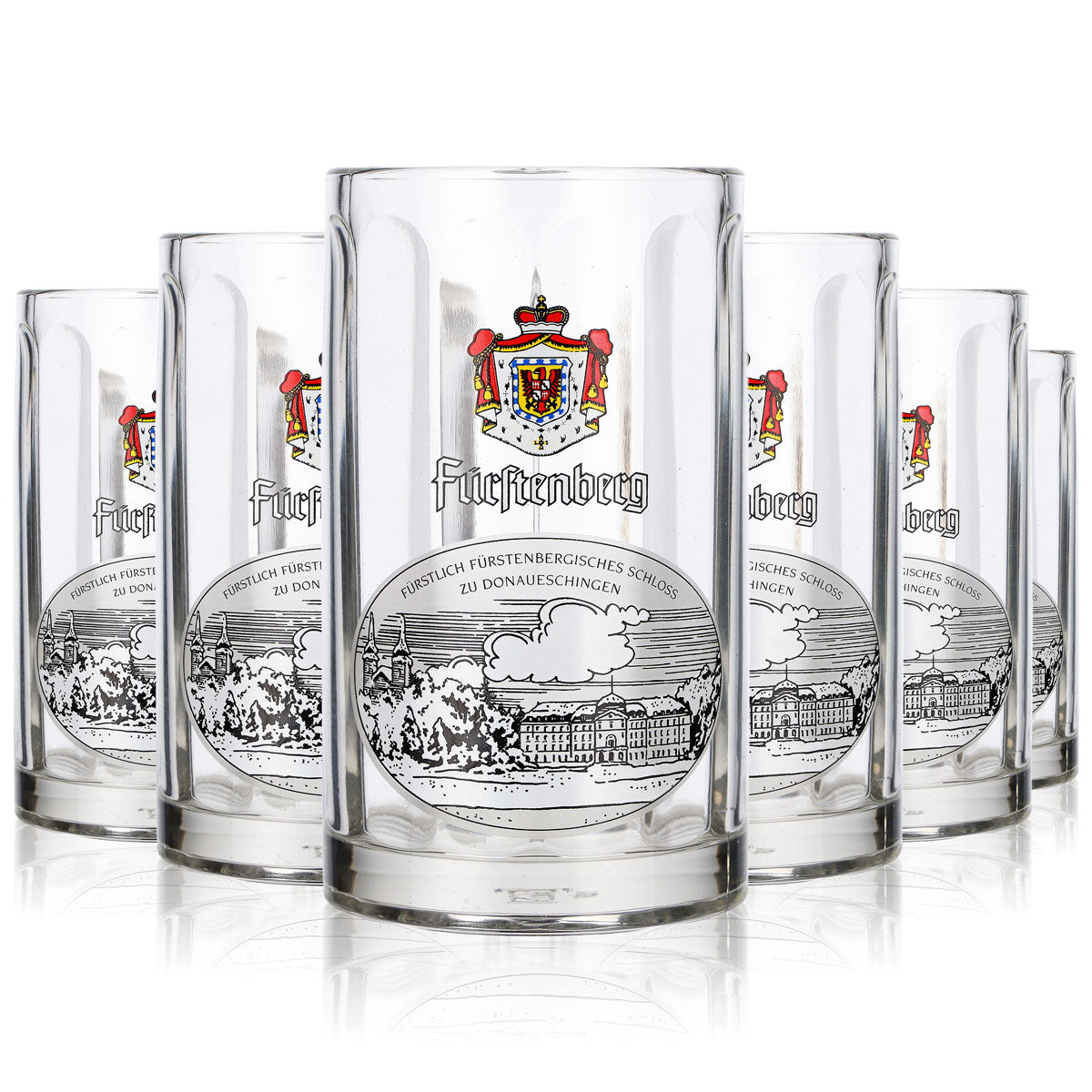 6x Fürstenberg Bierglas Gläser 0,25l Krug "Fürstenbergisches Schloss" Glückauf – Ansicht 7