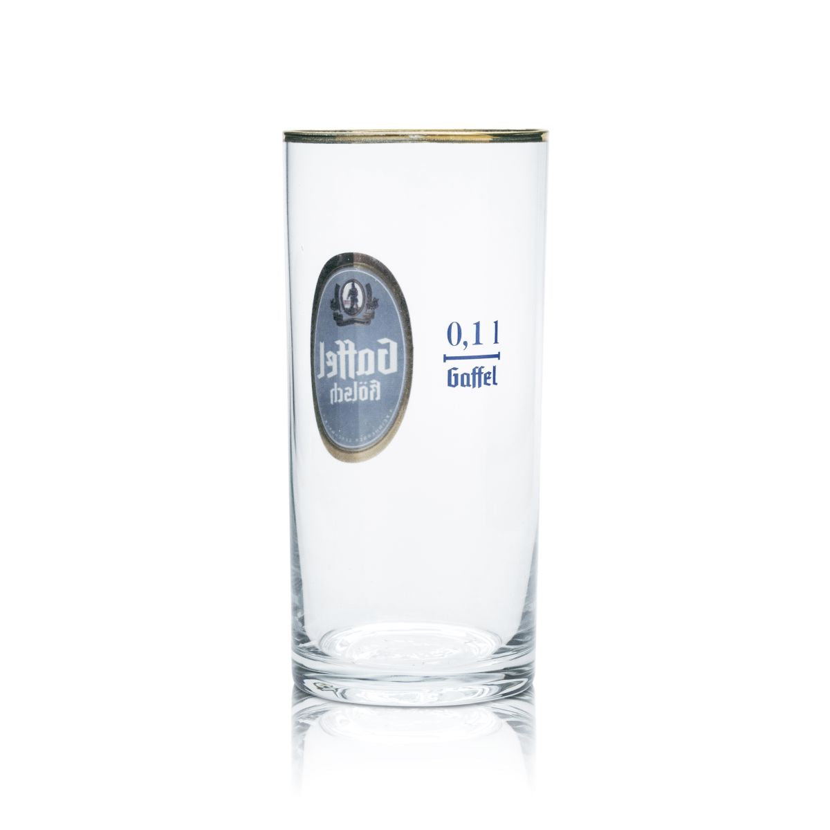 6x Gaffel Kölschglas 0,1l Bierstange Goldrand Gläser Set Brauerei Gastro Eiche – Ansicht 3