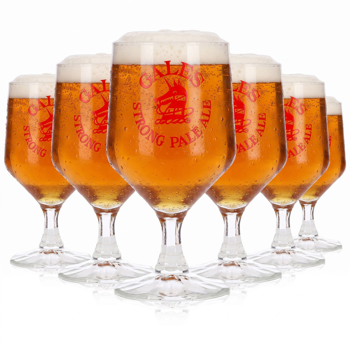 6x Gales Brewery Bier Glas 0,29l Pokal "Strong Pale Ale" (6er Set)