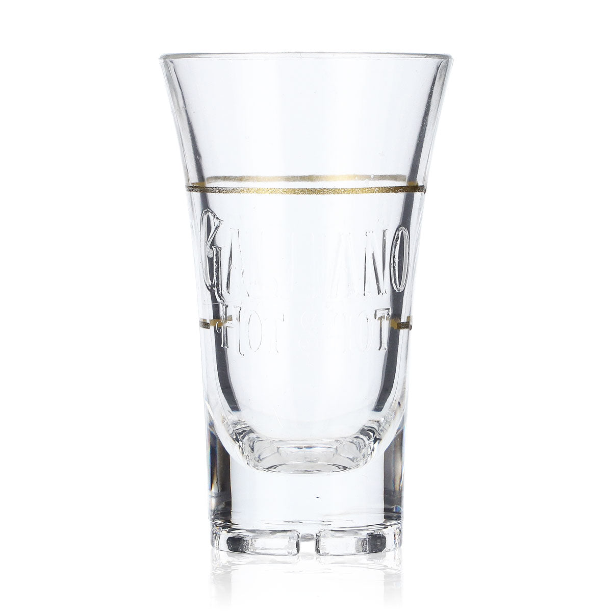 6x Galiano Likör Acryl Shot Glas Kurzer Stamper goldene Ausführung – Ansicht 2