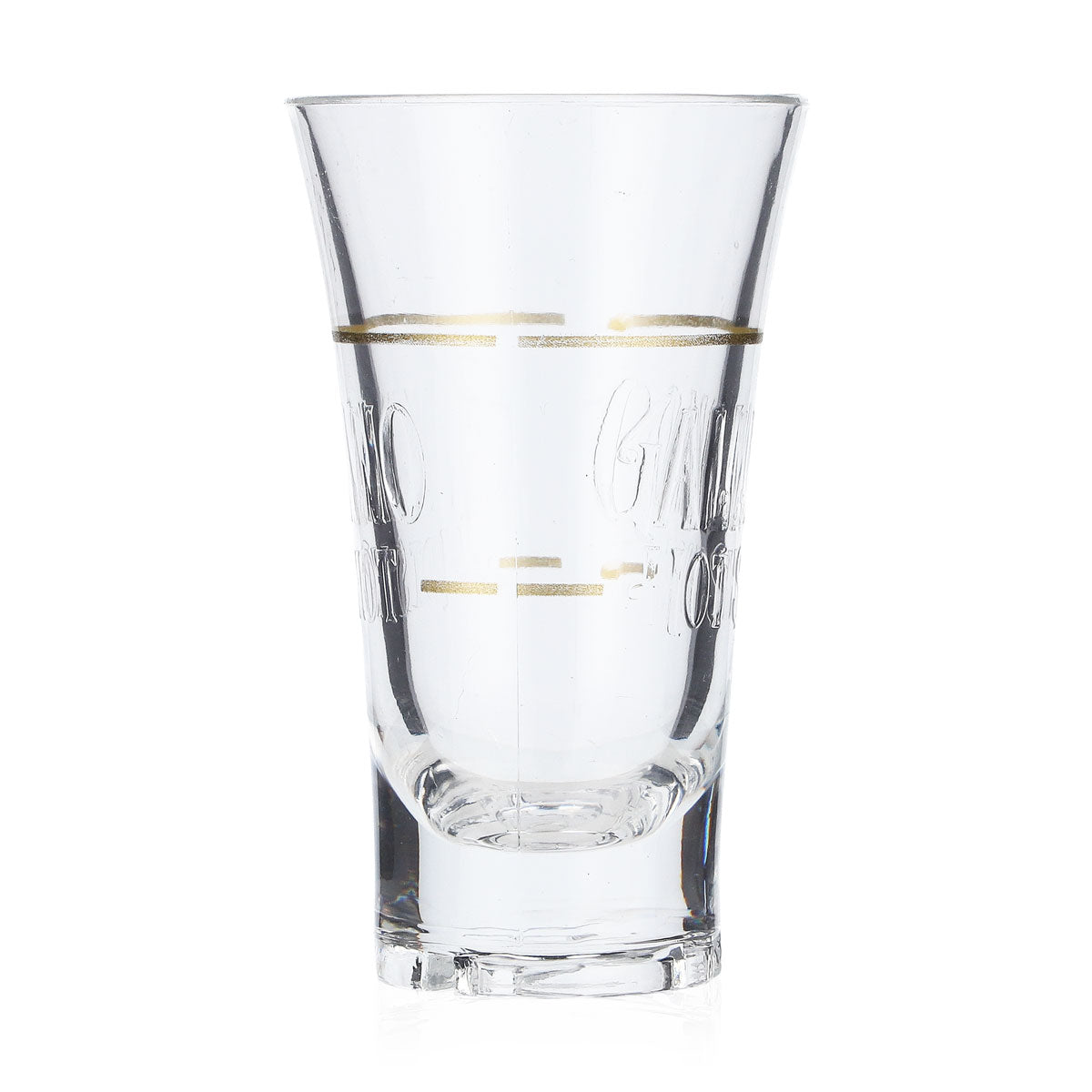 6x Galiano Likör Acryl Shot Glas Kurzer Stamper goldene Ausführung – Ansicht 3