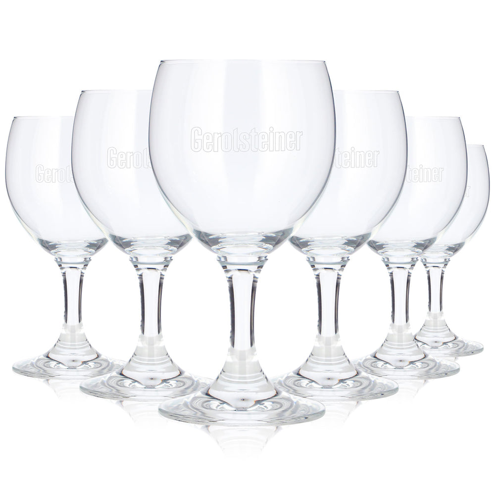 6x Gerolsteiner Wasser Glas 0,25l Tulpe Pokal Bierglas Pokalglas (6er Set)