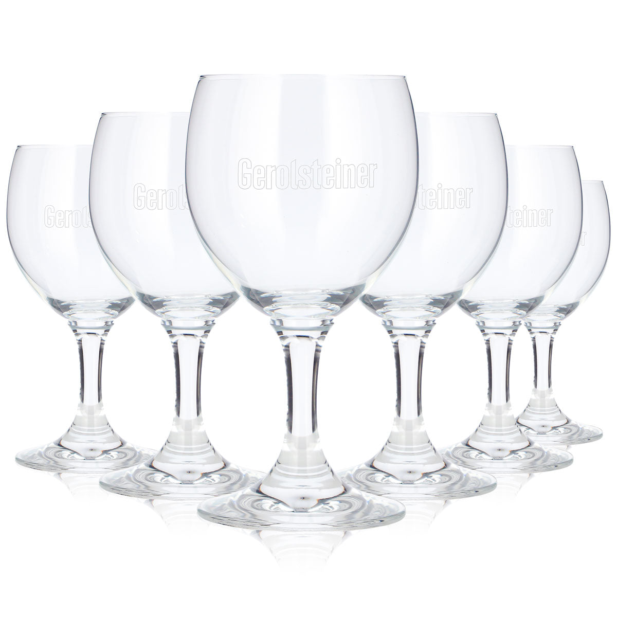 6x Gerolsteiner Wasser Glas 0,25l Tulpe Pokal Bierglas Pokalglas (6er Set)