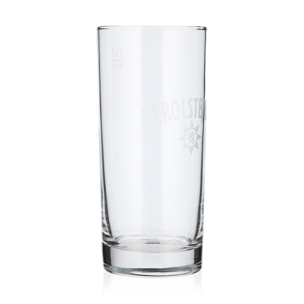 6x Gerolsteiner Wasser Glas 0,4l Becher weißes Logo Rastal (6er Set) – Ansicht 3