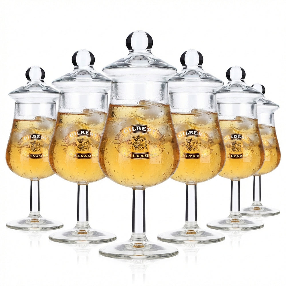 6x Gilbert Calvados Calvados Glas Gläser Tasting Glas mit Deckel