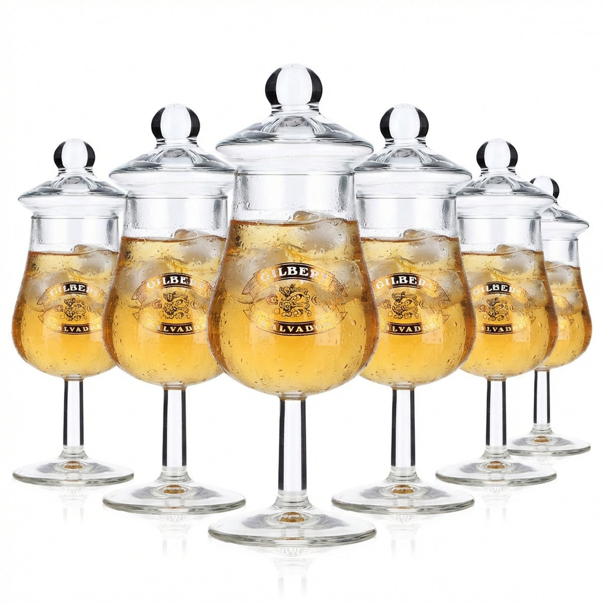 6x Gilbert Calvados Calvados Glas Gläser Tasting Glas mit Deckel