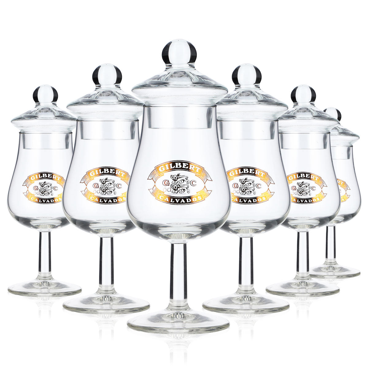 6x Gilbert Calvados Calvados Glas Gläser Tasting Glas mit Deckel – Ansicht 8