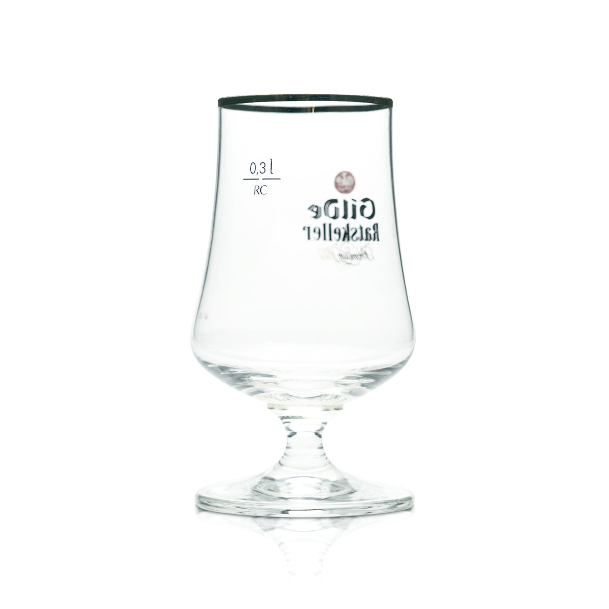 6x Gilden Pilsener Bier Glas 0,3l Pokal Tulpe Kelch Goldrand Gläser Ratskeller – Ansicht 3