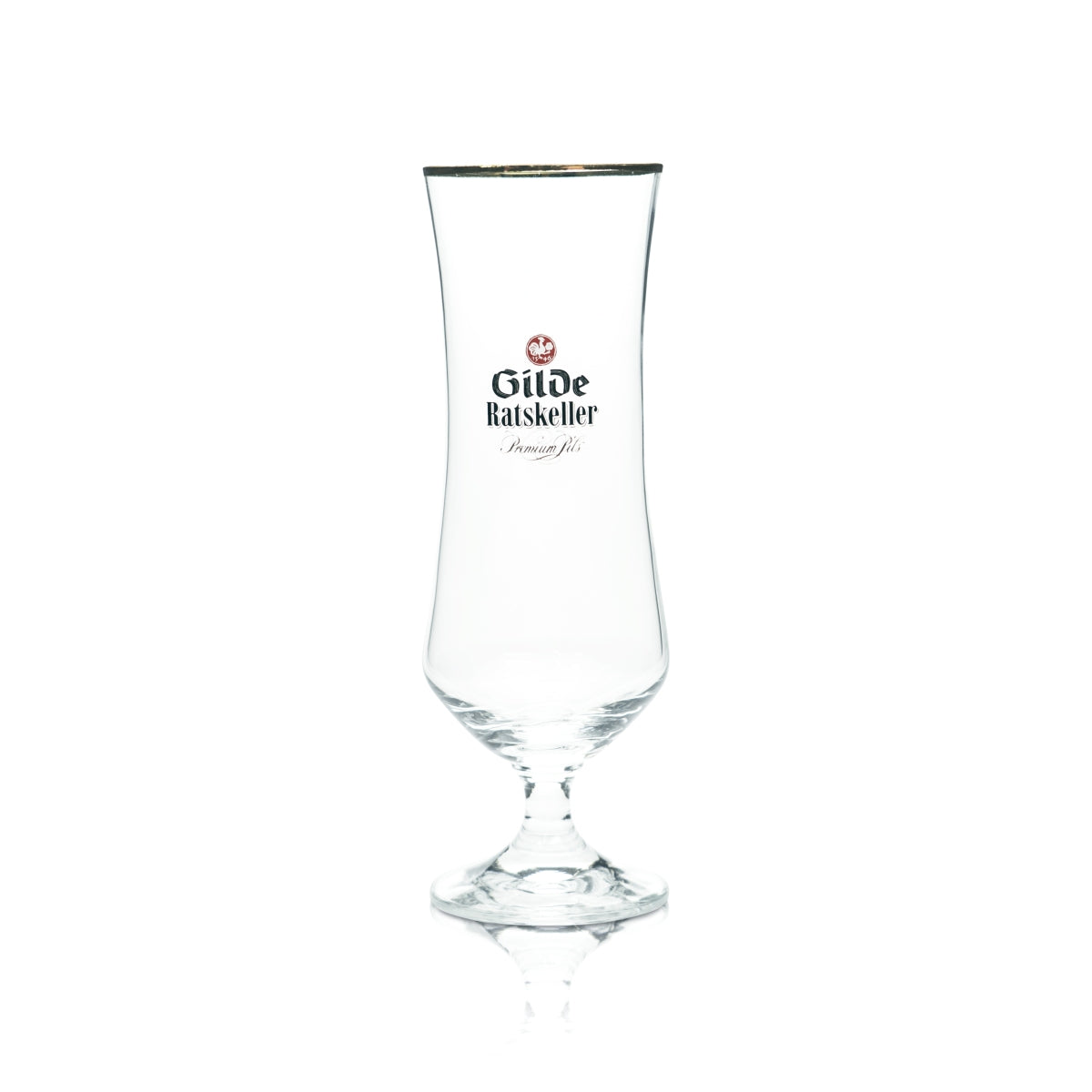 6x Gilden Pilsener Bier Glas 0,4l Pokal Tulpe Ratskeller Goldrand Pils Gläser – Ansicht 2