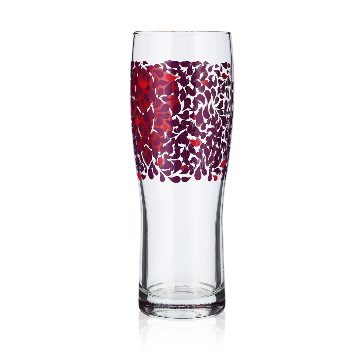 6x Glas 0,5l Biergläser Longdrinkglas farbig Becher Lila Motiv Blume Logo – Ansicht 5