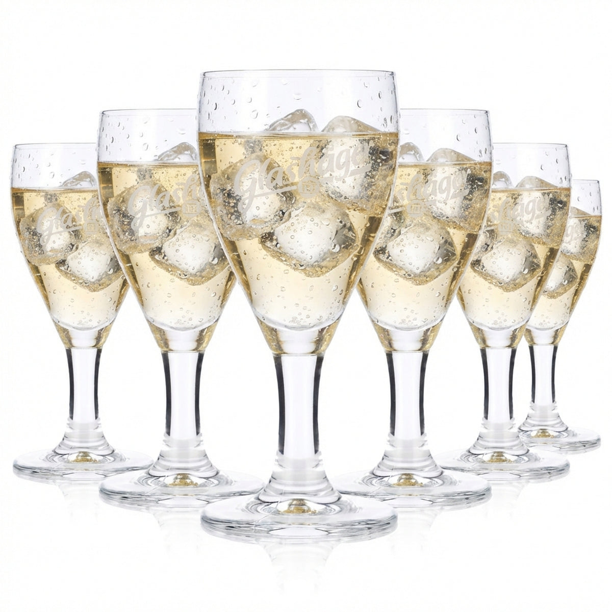 6x Glashäger Wasser Glas 0,15l Stielglas Wasserkelch Ritzenhoff Tulano