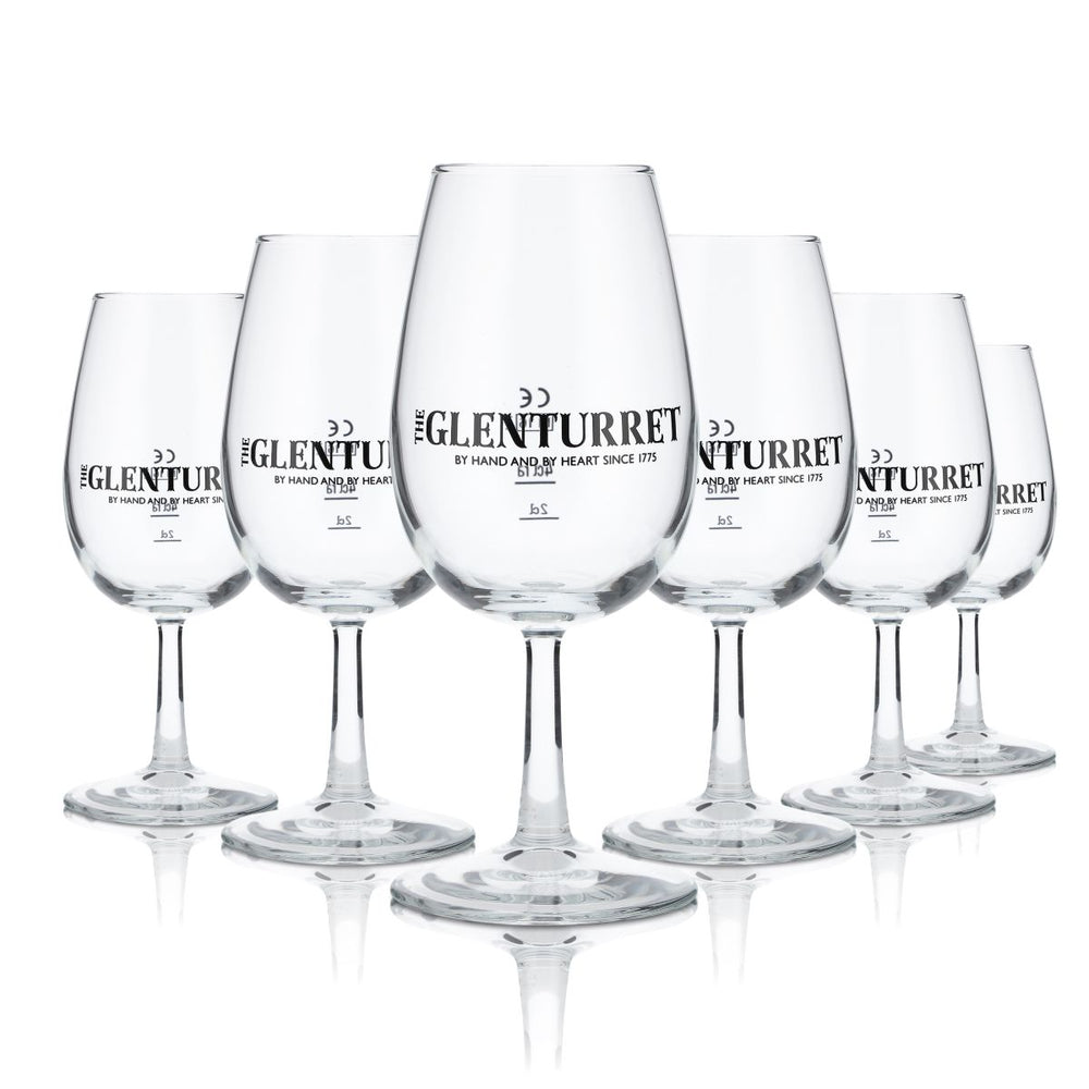 6x Glenturret Whiskey Glas 0,215l Tastingglas Schwenker Nosingglas Kelch Whiskey