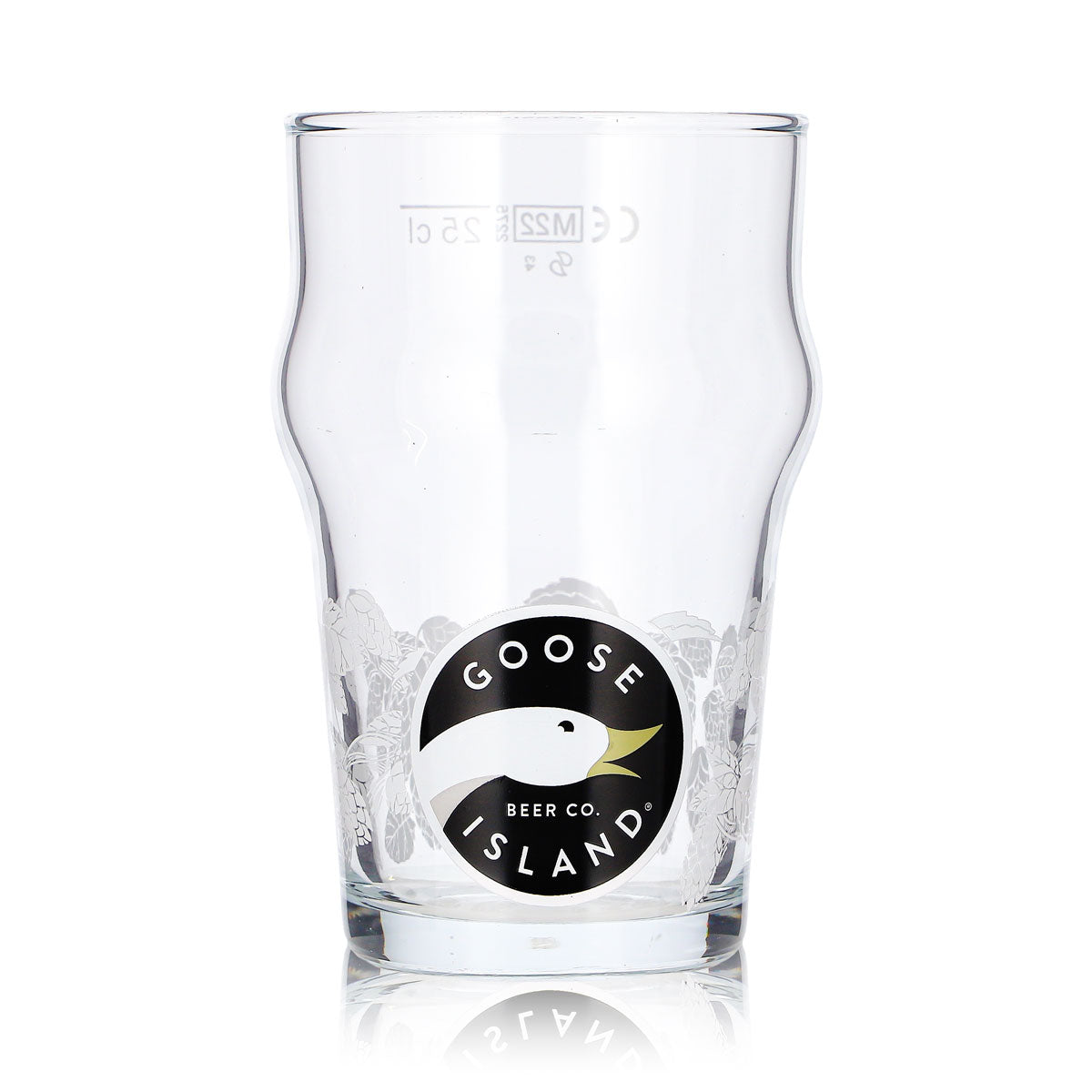 6x Goose Island Bier Glas 0,25l Longdrink Gans Logo Nuss-Motiv Weiß Sahm – Ansicht 3