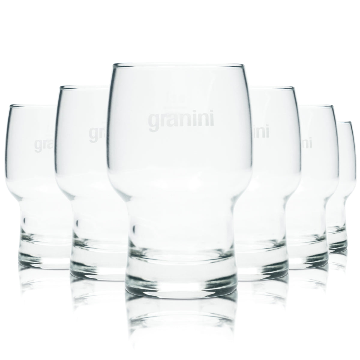 6x Granini Glas 0,2l Becher Tumbler Gläser Saft Wasser Limo Geeicht Gastro Bar