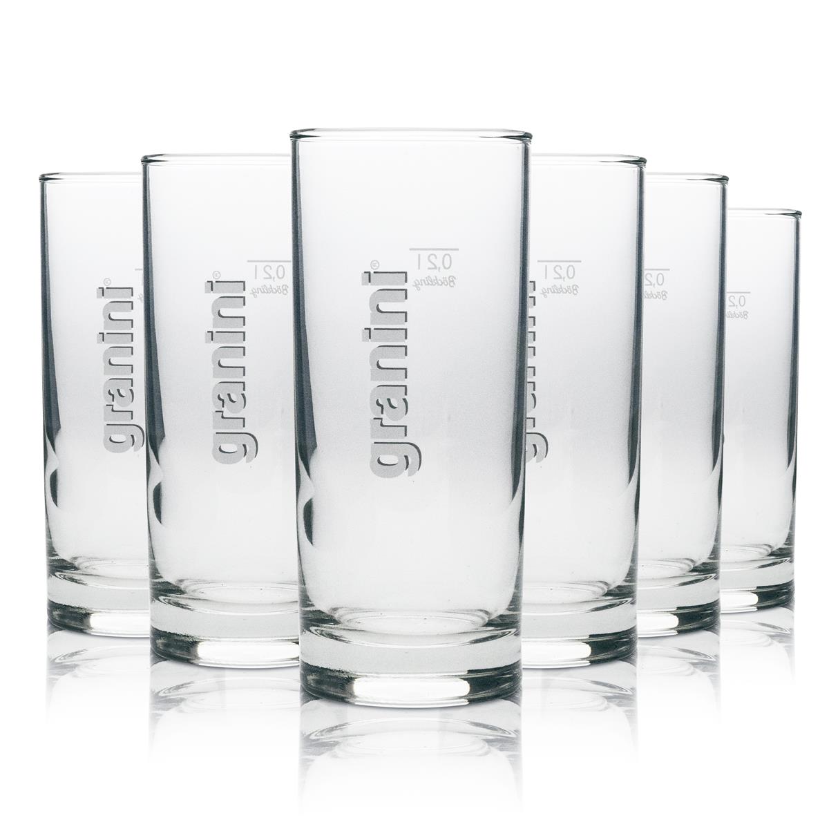 6x Granini Saft Glas Longdrink Cocktailgläser 0,2l rund