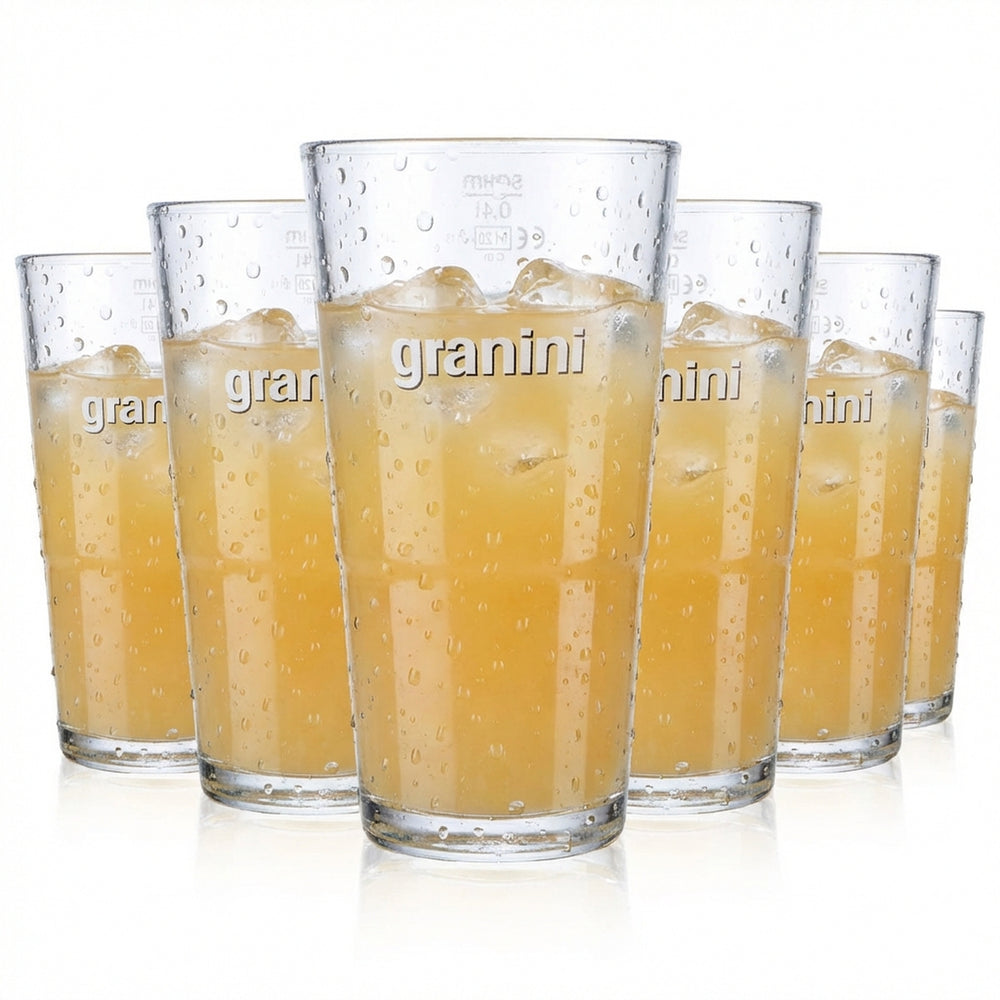 6x Granini Saftglas Gläser Saftgläser 0,4l Becher Longdrinkglas Rastal